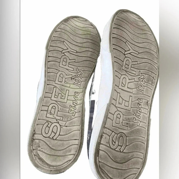 Sperry Sneaker Top-Sider Pier View Women’s Size 7 Anchor Gray Plaid Nautical - Picture 6 of 7
